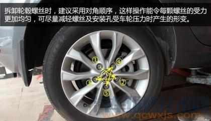 更换车轮拆卸步骤 车轮拆卸方向（图解）